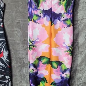 New York & Company Floral Maxi Dress - Pink, Orange, Purple